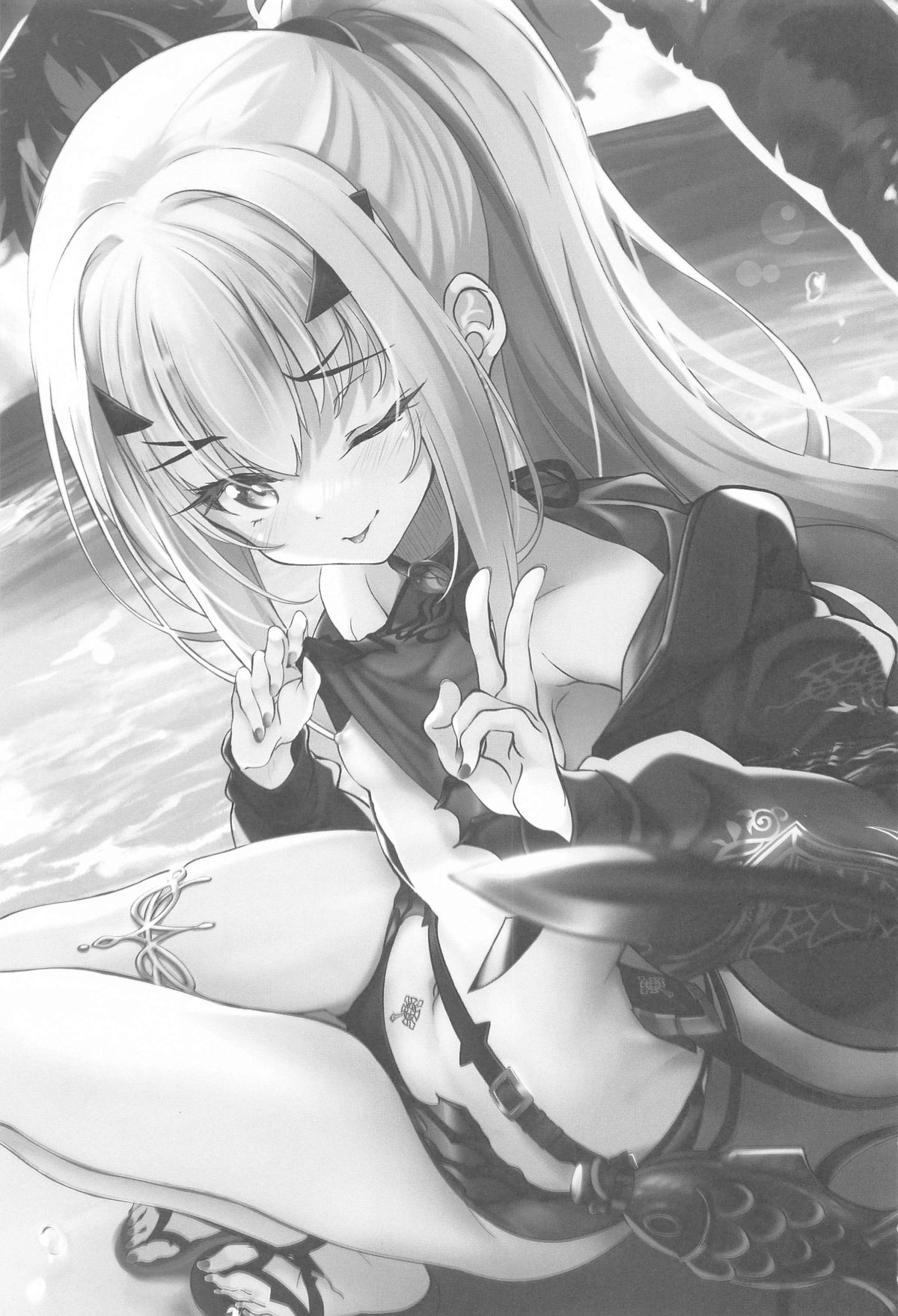 【C103】水着姿でマスターを誘惑しに来たメリュジーヌが、プリケツを差し出して激しく中出しセックスして愛し合う♡【Fate/Grand Order】